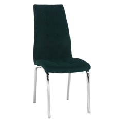 Jedilni stol, tkanina emerald Velvet/krom, GERDA NEW