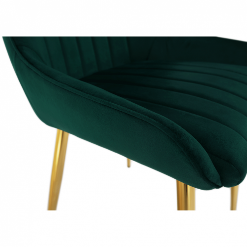Jídelní židle, smaragdová/gold chrom-zlatý, PERLIA