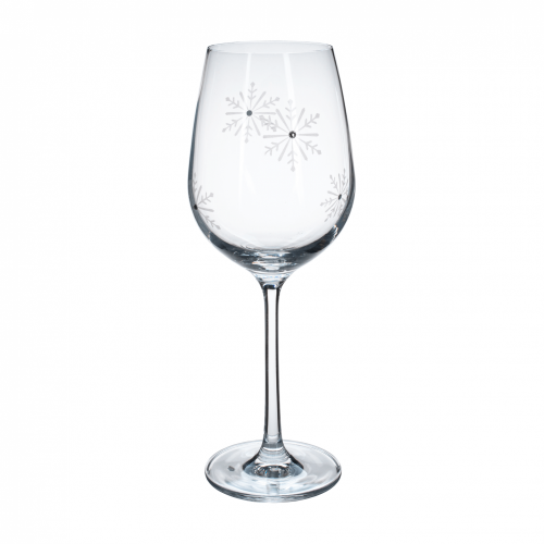 TEMPO-KONDELA SNOWFLAKE VINO, čaše za vino, set 4 kom, s kristalima, 450 ml