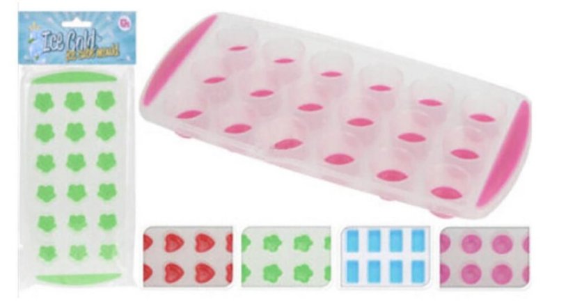 Eis-/Eiswürfelform, Kunststoff Flexi, Mix Formen