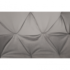 Designerski fotel, jasnoszara tkanina Velvet, FEDRIS