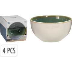 Set de 4 boluri de 580 ml, verde