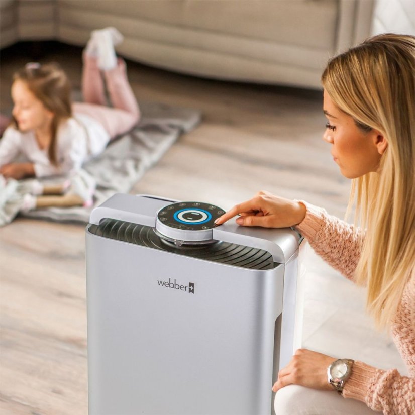 WEBBER AP9700 WI-FI légtisztító ezüst színben