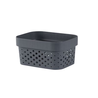 Basket Curver® INFINITY DOTS, 1,4 literes, sötétszürke, 12,5x16,7x8,3 cm