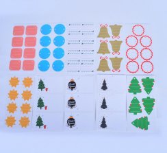 Aufkleber für Weihnachtsgeschenke, Set mit 61 gemischten Motiven