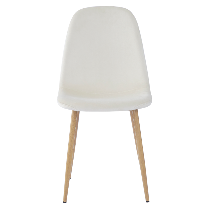 Stuhl, beige Dulux Velvet Stoff/Buche, LEGA NEU - SALE