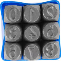 Marke broj HR59209 12 mm, 123 9 kom