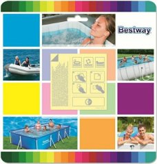Bestway® 62091 set za popravak bazena i bazena na napuhavanje, 10 kom, 65x65 mm
