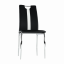 Stuhl, schwarz/weiß, Kunstleder/Chrom, SIGNA - SALE