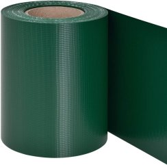 Taśma Strend Pro EUROSTANDARD, 190 mm, L-35 m, tieniaca, zielona, ​​kryjąca, do paneli ogrodzeniowych, z 20 klipsami, 450g/m2, PVC, RAL6005