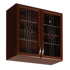 Oberschrank G80S mit Glas, Walnuss Milano, SIZILIEN (akce)