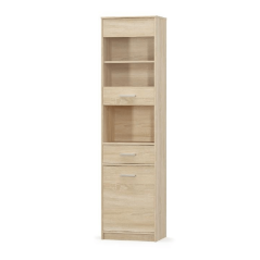 Vitrína 1D1W1S, dub sonoma, TEYO - AKCIA