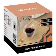 Termálne sklo 240 ml - srdce Ruhhy 26906