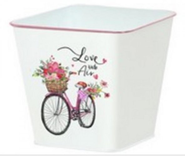Fedél egy virágcserép dobozhoz 125x125x120mm szögletes színű Szerelem a levegőben