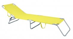 Leżanka PANAMA, żółty, 188x55x27 cm