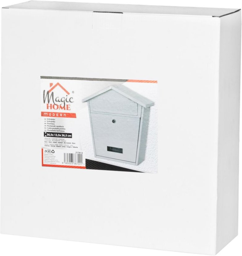 Box MODERN B, weiß, Post, 365x365x133 mm