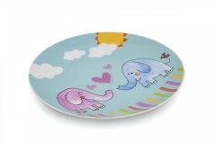 Otroški plitvi porcelanasti krožnik 21 cm SLON
