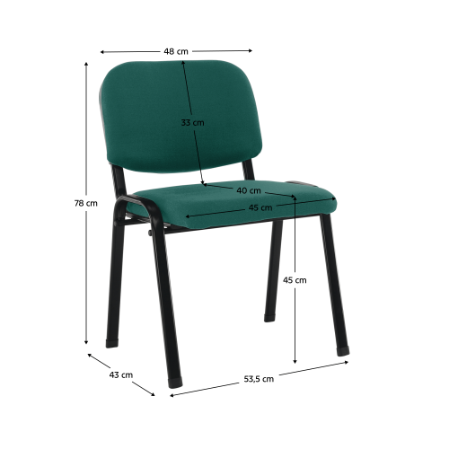 Pisarniški stol, zelen, ISO 2 NOVO