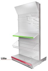 Gestelle H29 Stange für Preisschilder, 0665 mm, rot *S*
