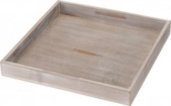 Tablett 25x25 cm graues Holz