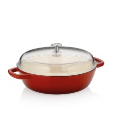 Hluboká pánev litinová CALIDO 28 cm 3,8l červená Hluboká pánev litinová CALIDO 28 cm 3,8l červená