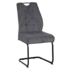 Jedilni stol, sivo/črn, KELMA