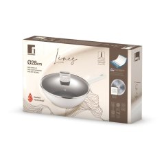 Pánev WOK s poklicí s nepřilnavým povrchem LINES 28 cm