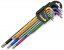 Sada TORX barevných prodloužených klíčů T10-T50, 9-dílná, S2, TVARDY