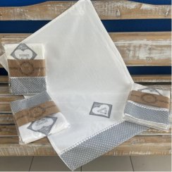 Ręcznik tkany bawełniany HOME szary 3 szt., 50x70cm, 270 g/m2