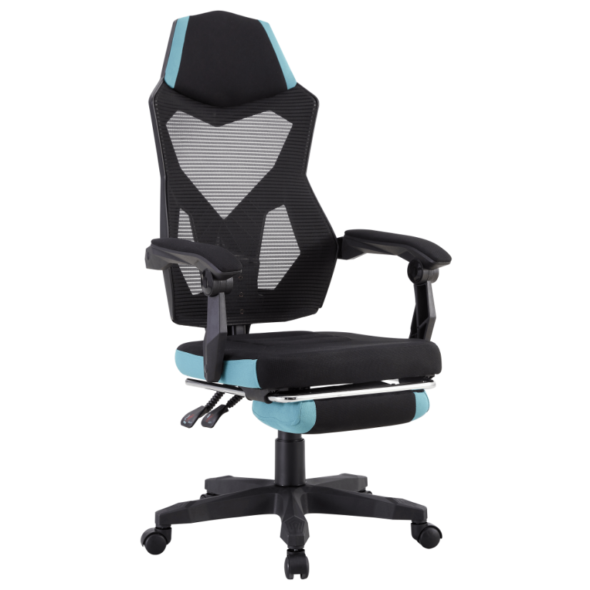Pisarniški/gaming stol, črna/neomint, JORIK NOVO