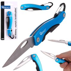 Összecsukható zsebkés karabinerrel, GEKO