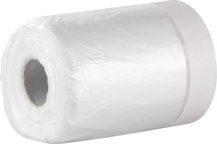 Fólia krycia Strend Pro, 550 mm, L-30 m, PE, maliarska, s maskovacou lepiacou páskou, zakrývacia na podlahu
