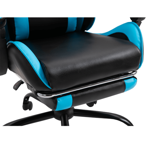 Büro-/Gamingstuhl mit Untergestell, schwarz/blau, TARUN