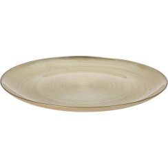 Tányér 32 cm üveg arany