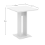 Jedálenský stôl, biela, 67,5x67,5 cm, EVERET (akce)