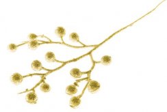 MagicHome božična vejica, GliBerries. zlata, 28 cm