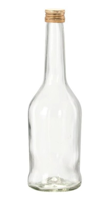 Butelka na alkohol szklana 500ml NAPOLEON z nakrętką