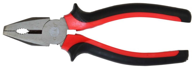 Kombinirane klešče 160 mm, ponikljane, dvojni plastični ročaj, GEKO (akce)
