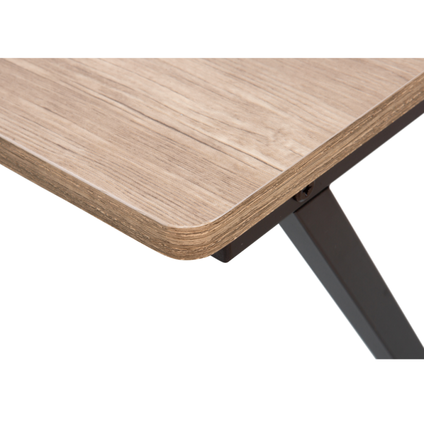 PC-Schreibtisch, Eiche/Schwarz, OFFICE