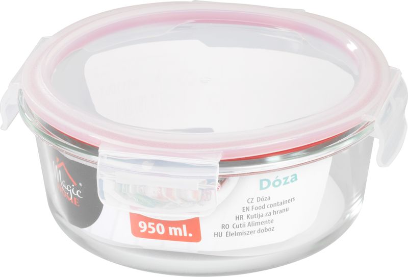 Dóza MagicHome, okrúhla, 950 ml, s vekom, Clip
