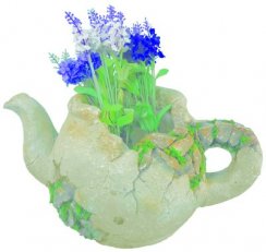Dekorace MagicHome Gecco, Džbán s květináčem, magnesia, 40x23x20 cm