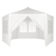 Záhradný pavilón 2x2 m s oknami biely (akce)