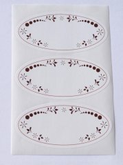 Samolepka na koreničky/zaváraniny bez názvu /hnedá, 27ks etikiet KLC