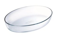 Ovális sütőedény, 26x18x6cm, 1,6L, átlátszó üveg PYREX