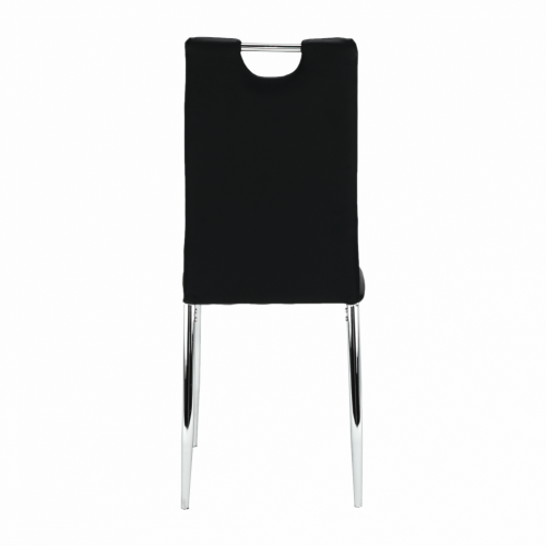 Židle, černá/bílá, ekokůže/chrom, SIGNA