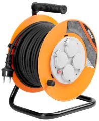 Kabel Strend Pro CR038, 4 utičnice, L-30 m, IP44, guma, produžni, na bubnju