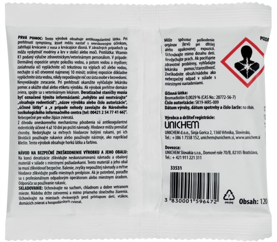 Navnada RATIMOR® Bromadiolon pellets, 120 g, granule