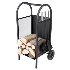 Stand Homefire LR802, pentru lemne de foc + unelte, 35x31x81 cm