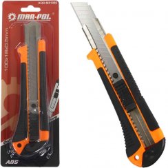 Kés vágópengével 18 mm, narancssárga gombbal, MAR-POL