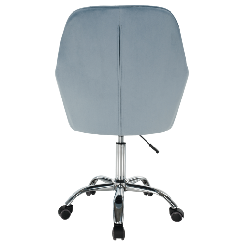 Krzesło biurowe, niebieski Tkanina Velvet/chrom, KLIAN